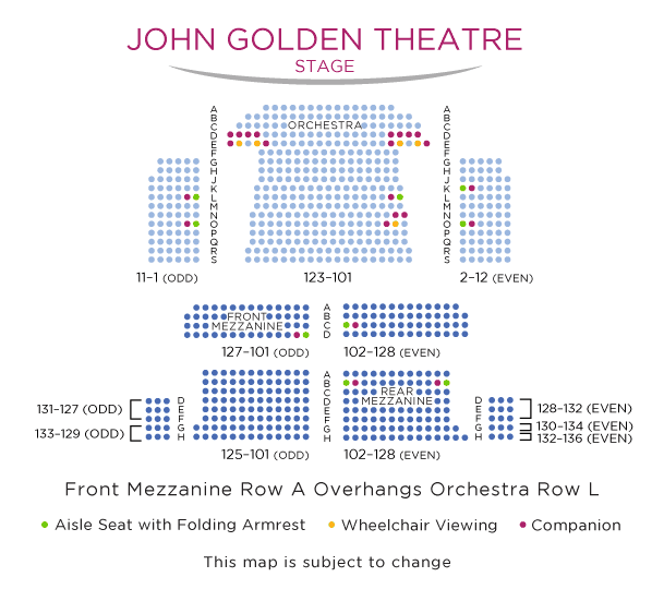 Golden Theatre Broadway Seating Chart