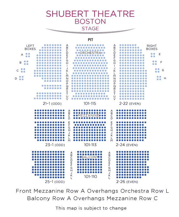 Wang Theater Boston Ma Seating Chart